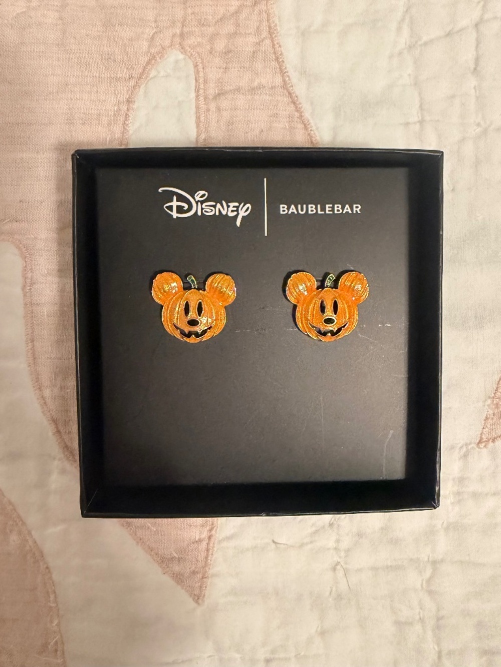 NWT - Disney x BaubleBar Mickey Mouse Pumpkin Stud Earrings